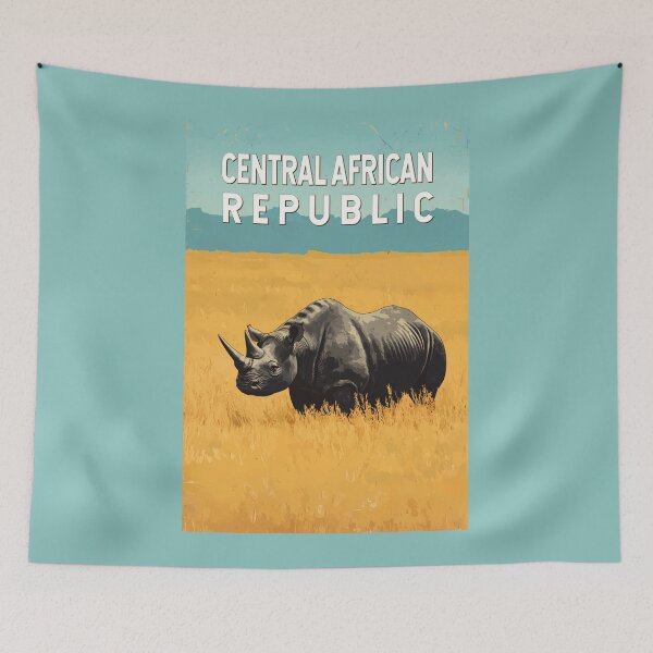 Item preview, Central African Republic Illustration Travel Art Vintage designed and sold by KrisSidDesigns.