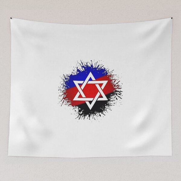 Item preview, Paint Splatter Polyamory Pride Flag Star of David Symbol designed and sold by LiveLoudGraphic.