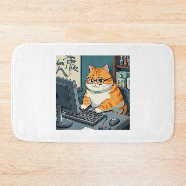 Item preview, nerdy kitty designed and sold by artsmeow.
