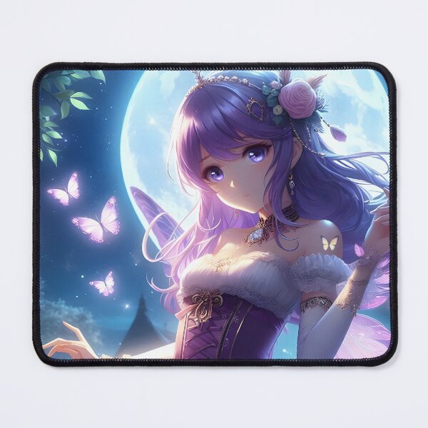 Item preview, Anime Girl Violet Moon Fairy Princess designed and sold by Lee Hiller Designs.