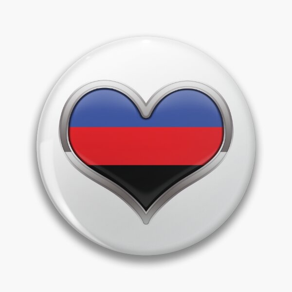 Item preview, Large Polyamory Pride Flag Colored Heart with Chrome Frame. designed and sold by LiveLoudGraphic.