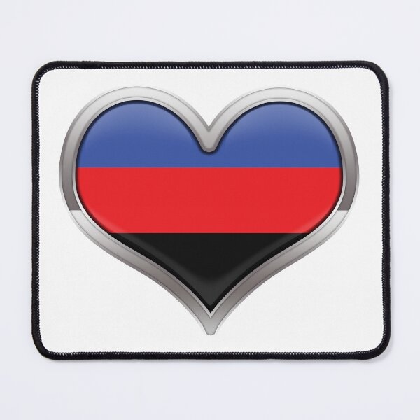 Item preview, Large Polyamory Pride Flag Colored Heart with Chrome Frame. designed and sold by LiveLoudGraphic.