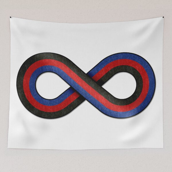 Item preview, Large Infinity Symbol Striped with Polyamorous Pride Flag designed and sold by LiveLoudGraphic.