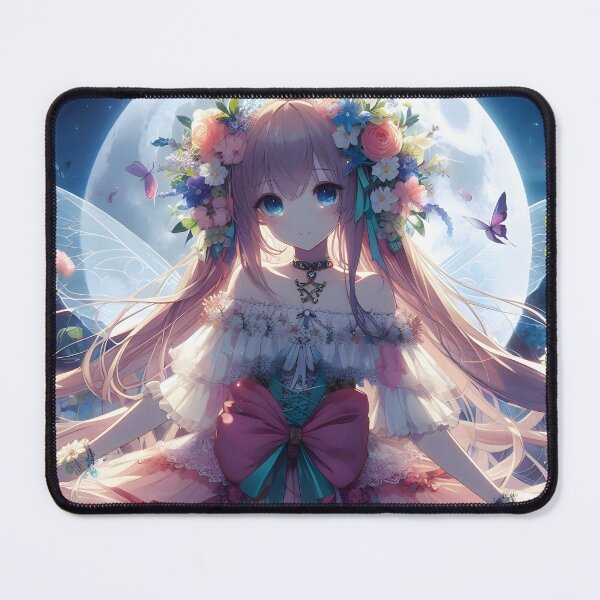 Item preview, Anime Girl Flower Moon Fairy designed and sold by Lee Hiller Designs.