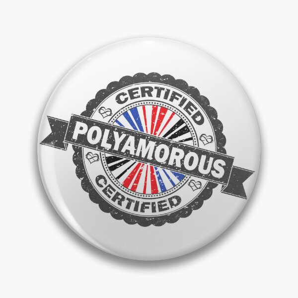 Item preview, Certified Polyamory Pride Seal of Approval with Pride Flag Background designed and sold by LiveLoudGraphic.