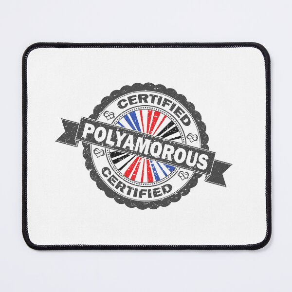 Item preview, Certified Polyamory Pride Seal of Approval with Pride Flag Background designed and sold by LiveLoudGraphic.