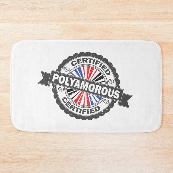 Item preview, Certified Polyamory Pride Seal of Approval with Pride Flag Background designed and sold by LiveLoudGraphic.