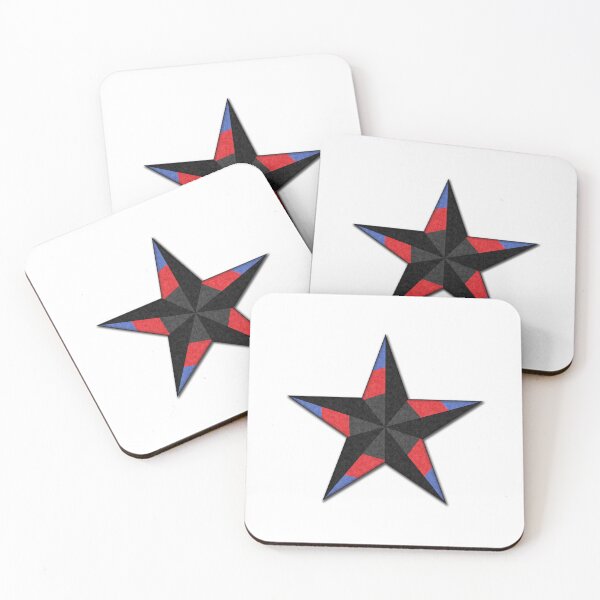 Item preview, Polyamorous Pride Flag Colored Nautical Star designed and sold by LiveLoudGraphic.