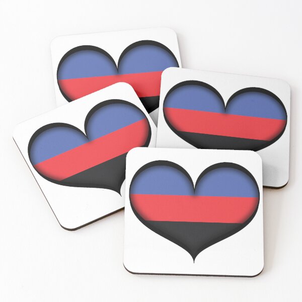 Item preview, Large Vector Heart in Polyamorous Pride Flag Colors designed and sold by LiveLoudGraphic.