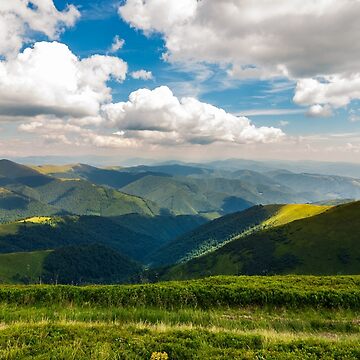 Artwork thumbnail, rolling hill of Carpathian mountains by mike-pellinni