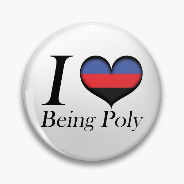 Item preview, I Heart Being Poly Design Pride Flag Colored Heart designed and sold by LiveLoudGraphic.