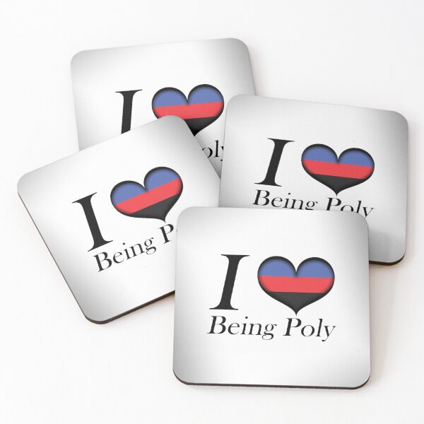 Item preview, I Heart Being Poly Design Pride Flag Colored Heart designed and sold by LiveLoudGraphic.