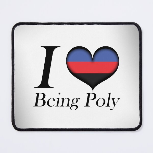 Item preview, I Heart Being Poly Design Pride Flag Colored Heart designed and sold by LiveLoudGraphic.