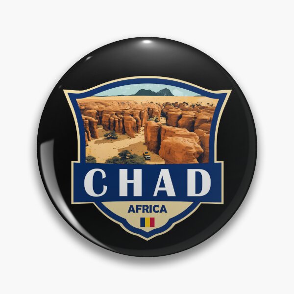 Item preview, Chad Illustration Retro Badge designed and sold by KrisSidDesigns.