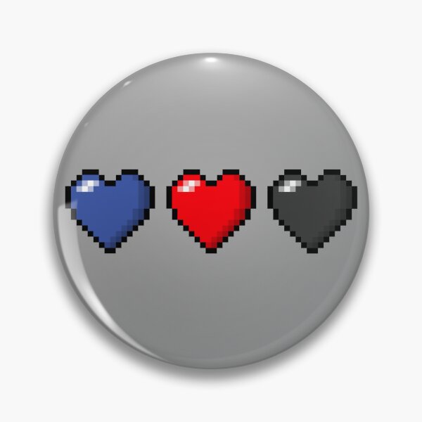 Item preview, Row of Three Polyamory Pride Flag Pixel Hearts designed and sold by LiveLoudGraphic.