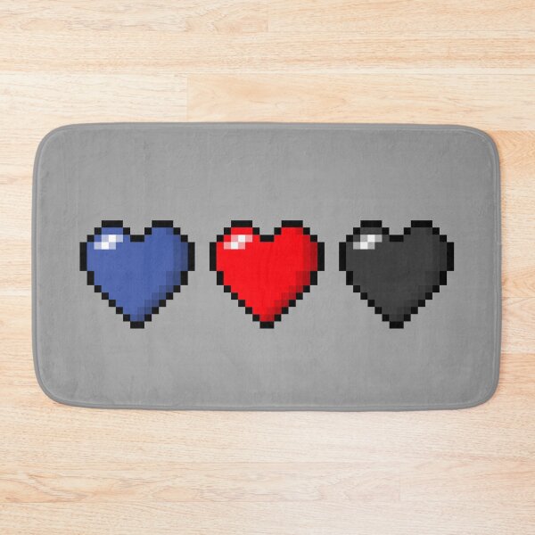 Item preview, Row of Three Polyamory Pride Flag Pixel Hearts designed and sold by LiveLoudGraphic.