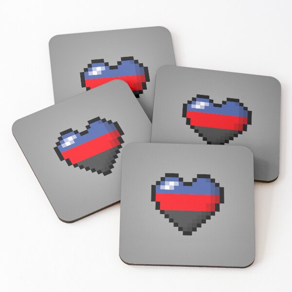 Item preview, Large Pixel Heart Design in Polyamory Pride Flag Colors designed and sold by LiveLoudGraphic.