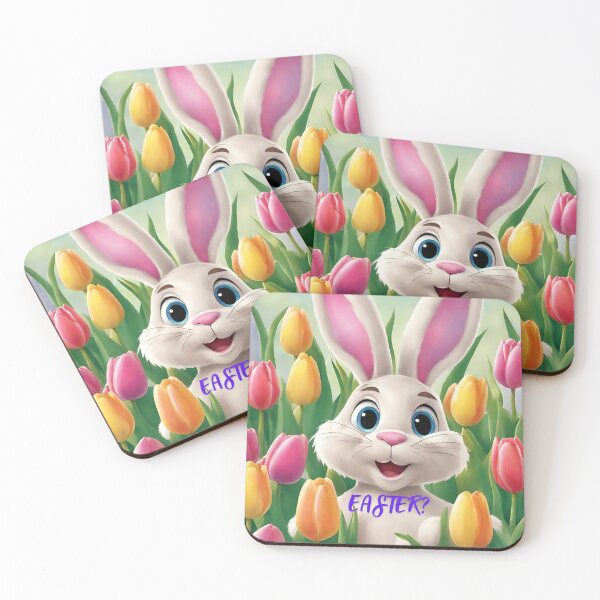 Item preview, Rabbit in tulips. designed and sold by NextDoorToMe.