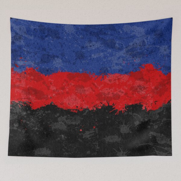 Item preview, Abstract Paint Splatter Polyamorous Pride Flag Pattern designed and sold by LiveLoudGraphic.
