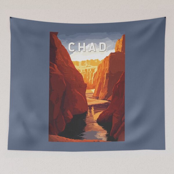Item preview, Chad Illustration Travel Art Vintage designed and sold by KrisSidDesigns.
