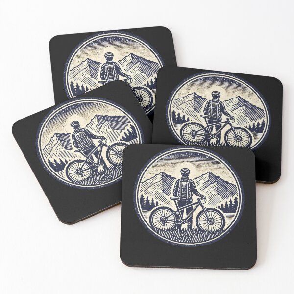 Item preview, Mountain Bike Adventure Bicycle Mountains Retro designed and sold by LuminOrb.