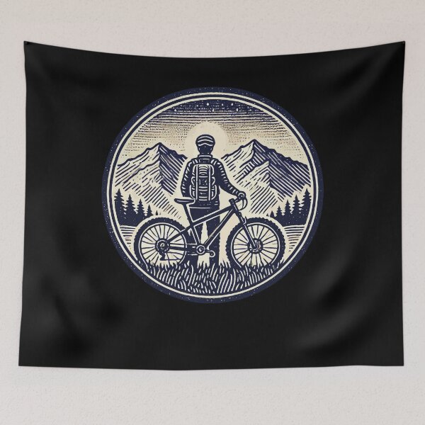 Item preview, Mountain Bike Adventure Bicycle Mountains Retro designed and sold by LuminOrb.