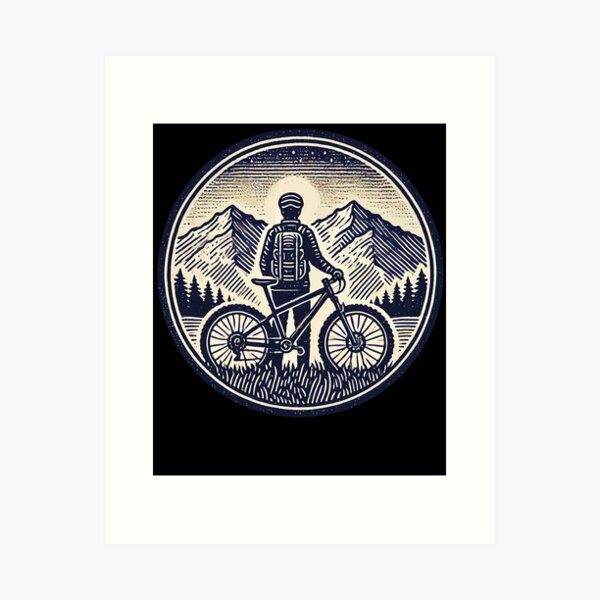Item preview, Mountain Bike Adventure Bicycle Mountains Retro designed and sold by LuminOrb.