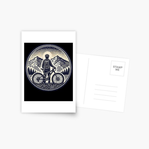 Item preview, Mountain Bike Adventure Bicycle Mountains Retro designed and sold by LuminOrb.