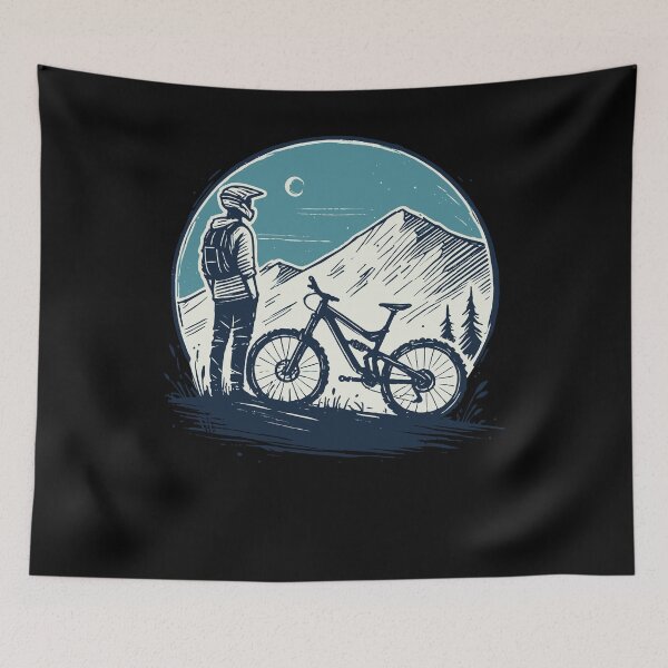 Item preview, Bicycle Adventure Mountains Night Driver designed and sold by LuminOrb.
