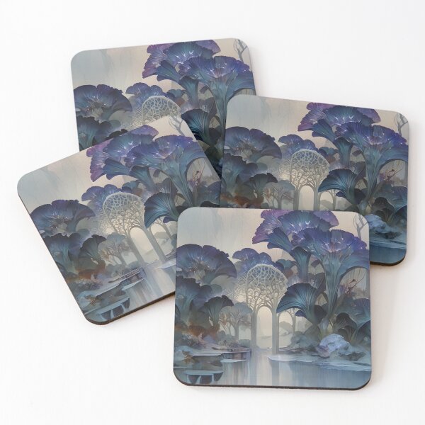 Item preview, Indigo Whispers: The Frosted Bloom of Silent Shores designed and sold by bloorose.