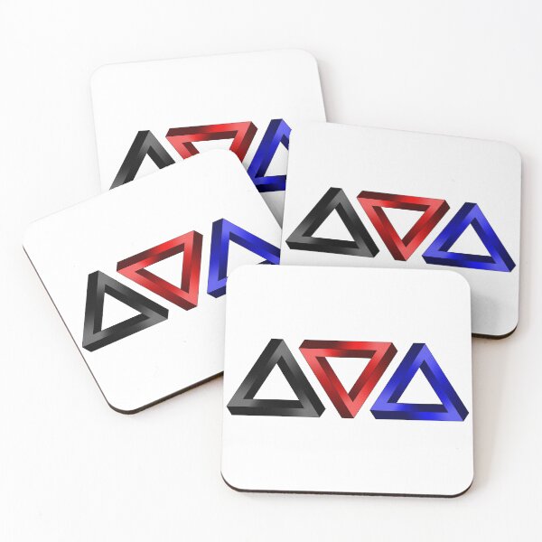 Item preview, Polyamory Pride Flag Colored Twisted Triangles Optical Illusions designed and sold by LiveLoudGraphic.