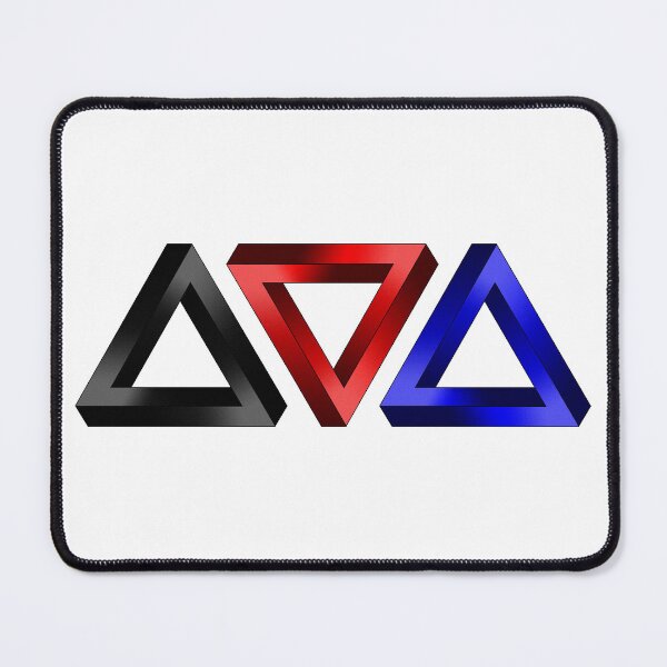 Item preview, Polyamory Pride Flag Colored Twisted Triangles Optical Illusions designed and sold by LiveLoudGraphic.
