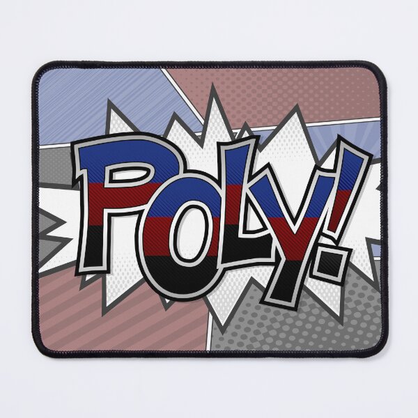 Item preview, Halftone Poly Pride Typography with Flag Background designed and sold by LiveLoudGraphic.