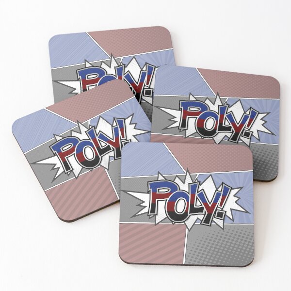 Item preview, Halftone Poly Pride Typography with Flag Background designed and sold by LiveLoudGraphic.
