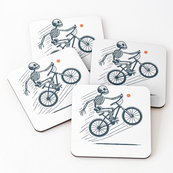 Item preview, Retro Bicycle Skeleton Mountain Bike Adventure designed and sold by LuminOrb.