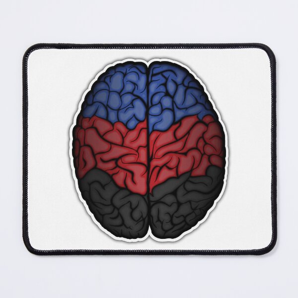 Item preview, Large Polyamory Pride Flag Colored Brain Vector designed and sold by LiveLoudGraphic.