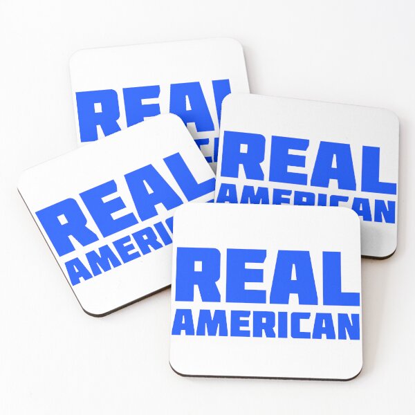 Item preview, Real American - Blue Letters designed and sold by RealAmericanCO.