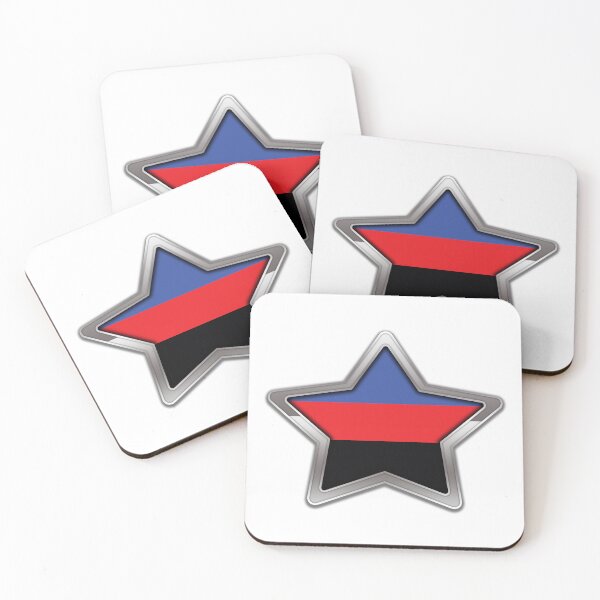 Item preview, Large Polyamory Pride Flag Colored Star with Chrome Frame designed and sold by LiveLoudGraphic.