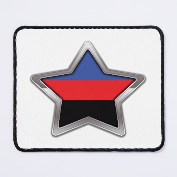 Item preview, Large Polyamory Pride Flag Colored Star with Chrome Frame designed and sold by LiveLoudGraphic.