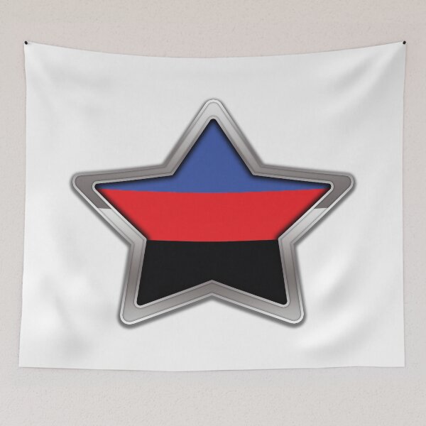 Item preview, Large Polyamory Pride Flag Colored Star with Chrome Frame designed and sold by LiveLoudGraphic.