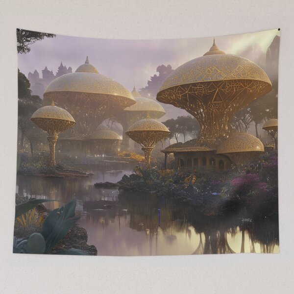 Item preview, Gilded Mire: The Whispering Domes of Twilight Haven designed and sold by bloorose.
