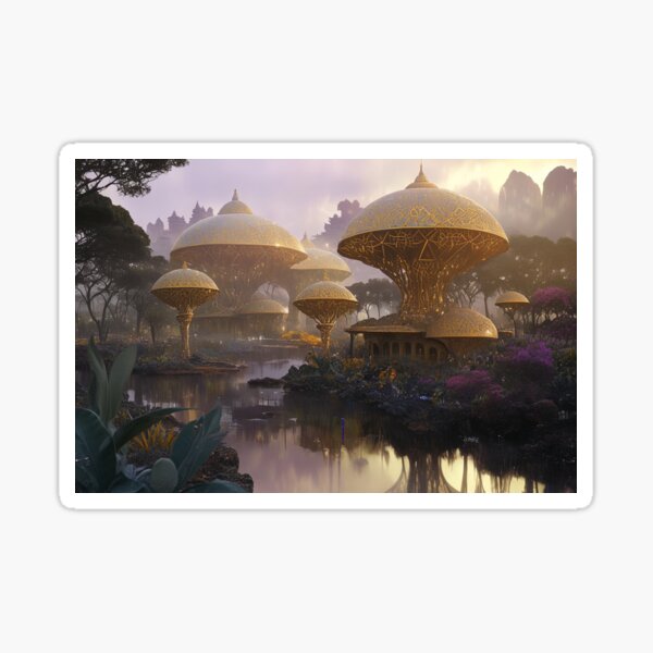 Item preview, Gilded Mire: The Whispering Domes of Twilight Haven designed and sold by bloorose.