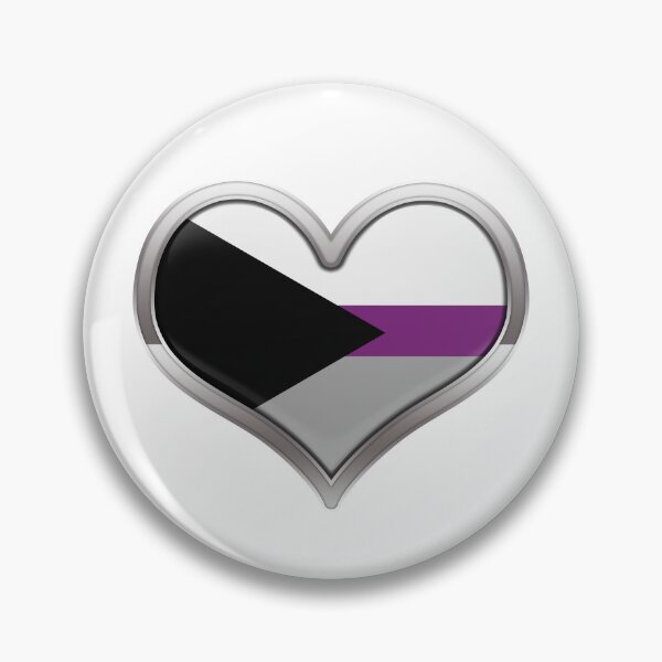 Item preview, Large Demisexual Pride Flag Colored Heart with Chrome Frame. designed and sold by LiveLoudGraphic.