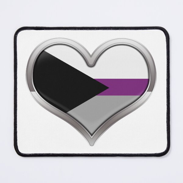 Item preview, Large Demisexual Pride Flag Colored Heart with Chrome Frame. designed and sold by LiveLoudGraphic.
