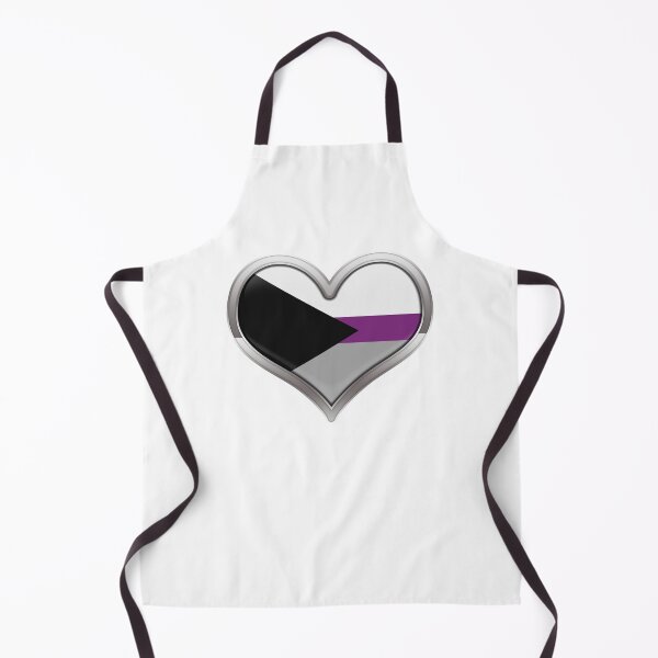 Item preview, Large Demisexual Pride Flag Colored Heart with Chrome Frame. designed and sold by LiveLoudGraphic.