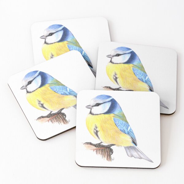 Item preview, Blue Tit on Trunk designed and sold by SandraWarmerdam.