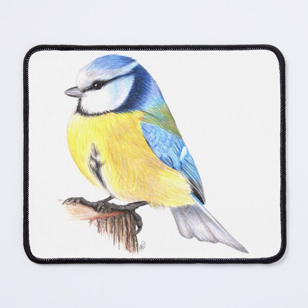 Item preview, Blue Tit on Trunk designed and sold by SandraWarmerdam.