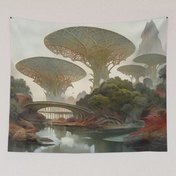 Item preview, Arboreal Echoes: The Whispering Bridge Beneath Canopy Dreams designed and sold by bloorose.
