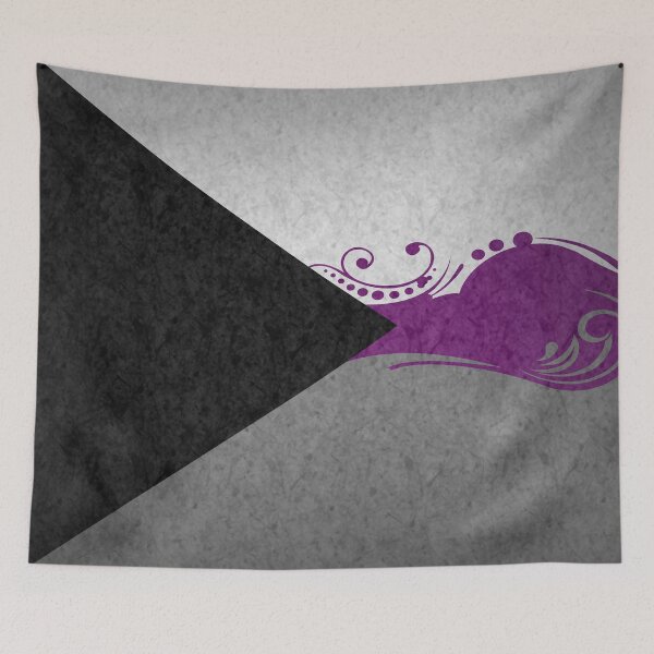 Item preview, Fancy Swooped and Swirled Demisexual Pride Flag Background designed and sold by LiveLoudGraphic.
