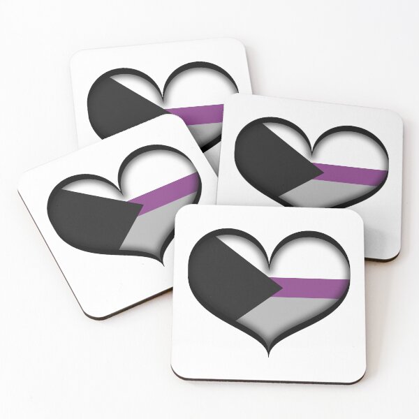Item preview, Large Vector Heart in Demisexual Pride Flag Colors designed and sold by LiveLoudGraphic.